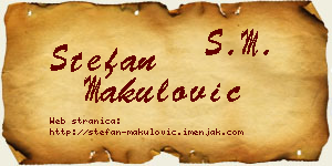 Stefan Makulović vizit kartica